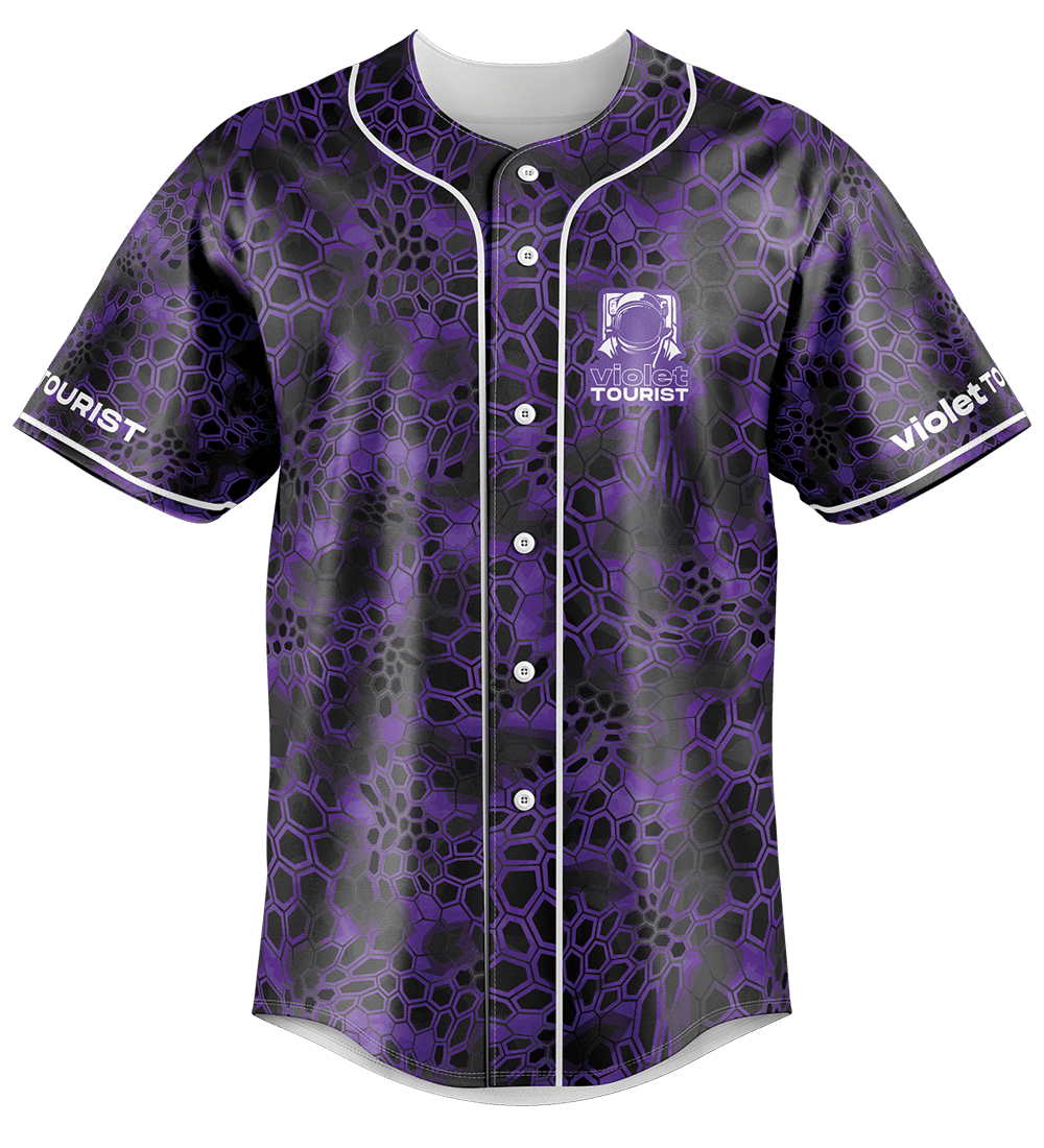 Violet Tourist Baseball Jersey All Over Prints Printify